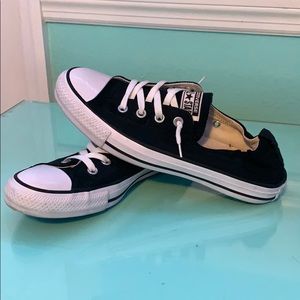 women’s black slip on converse size 9.5